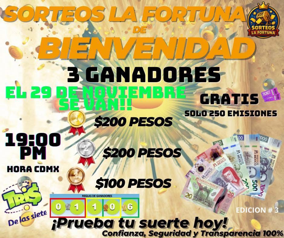 Sorteo de Bienvenida Sorteo de Bienvenida