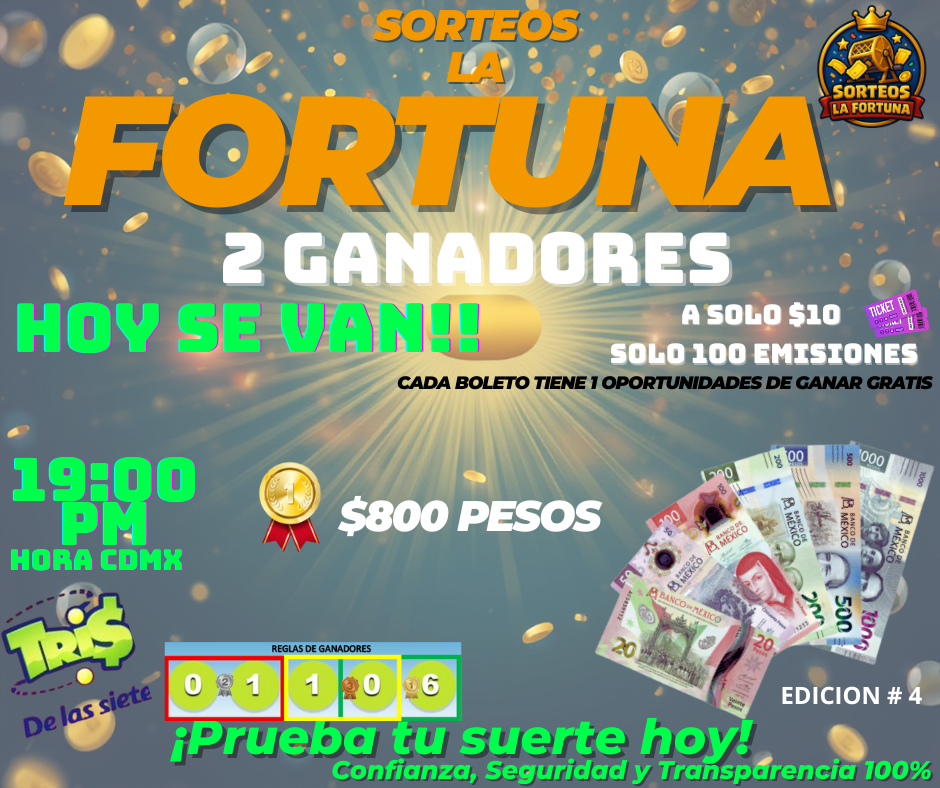 SORTEO $800 SORTEO $800